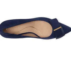Cole Haan Felicia Bow Pumps Midnight Moon Suede Outlet