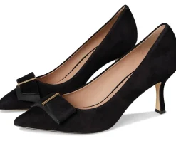 Cole Haan Felicia Bow Pumps Black Suede New
