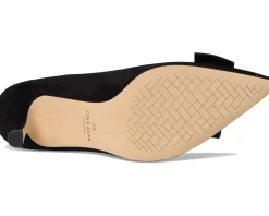 Cole Haan Felicia Bow Pumps Black Suede New