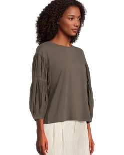 Women Madewell Femme Woven Mixy Long Sleeve