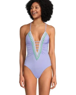 BECCA Fiesta Clare Plunge One Piece Bellflower Clearance