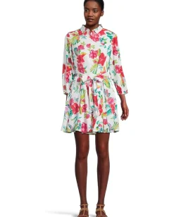 Tommy Bahama Fiesta Floral Shirt Dress White Sale
