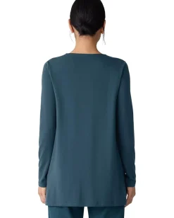 Women Eileen Fisher Fine Stretch Jersey Knit V-neck Tunic
