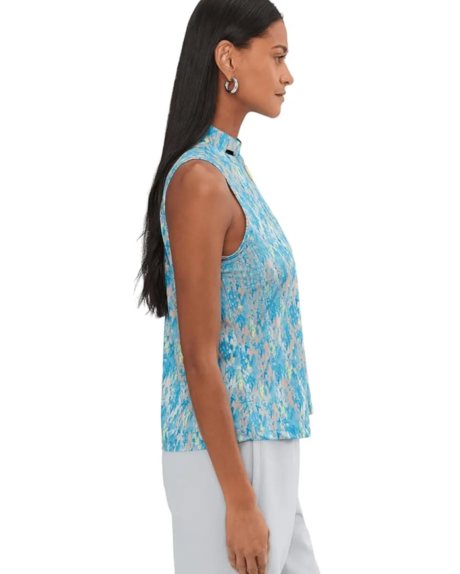 Women Jamie Sadock Fingerpaint Print Sleeveless Polo