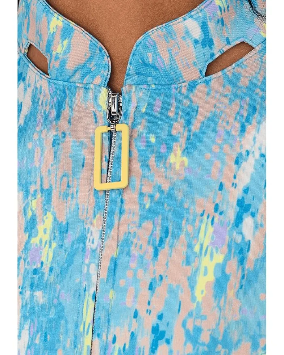 Women Jamie Sadock Fingerpaint Print Sleeveless Polo