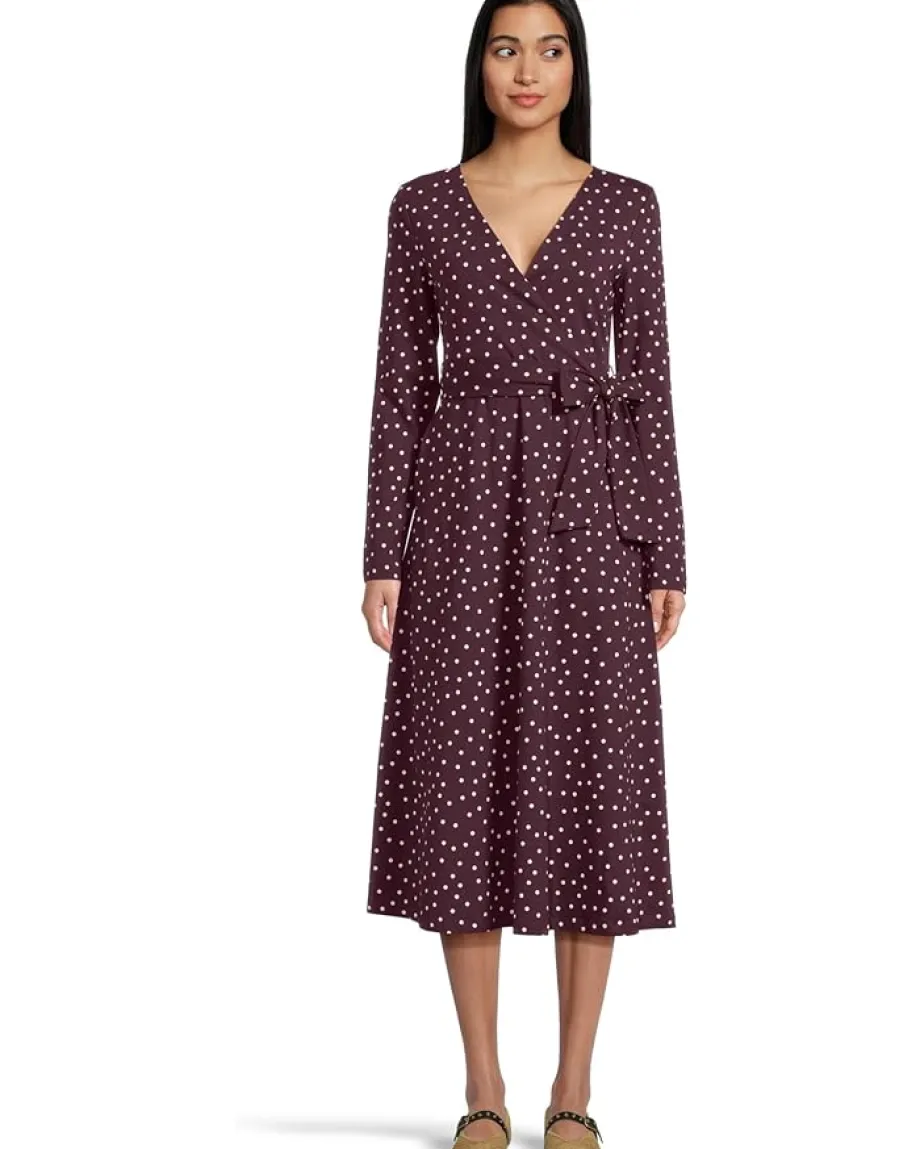 Women PACT Fit & Flare Faux Wrap Dress