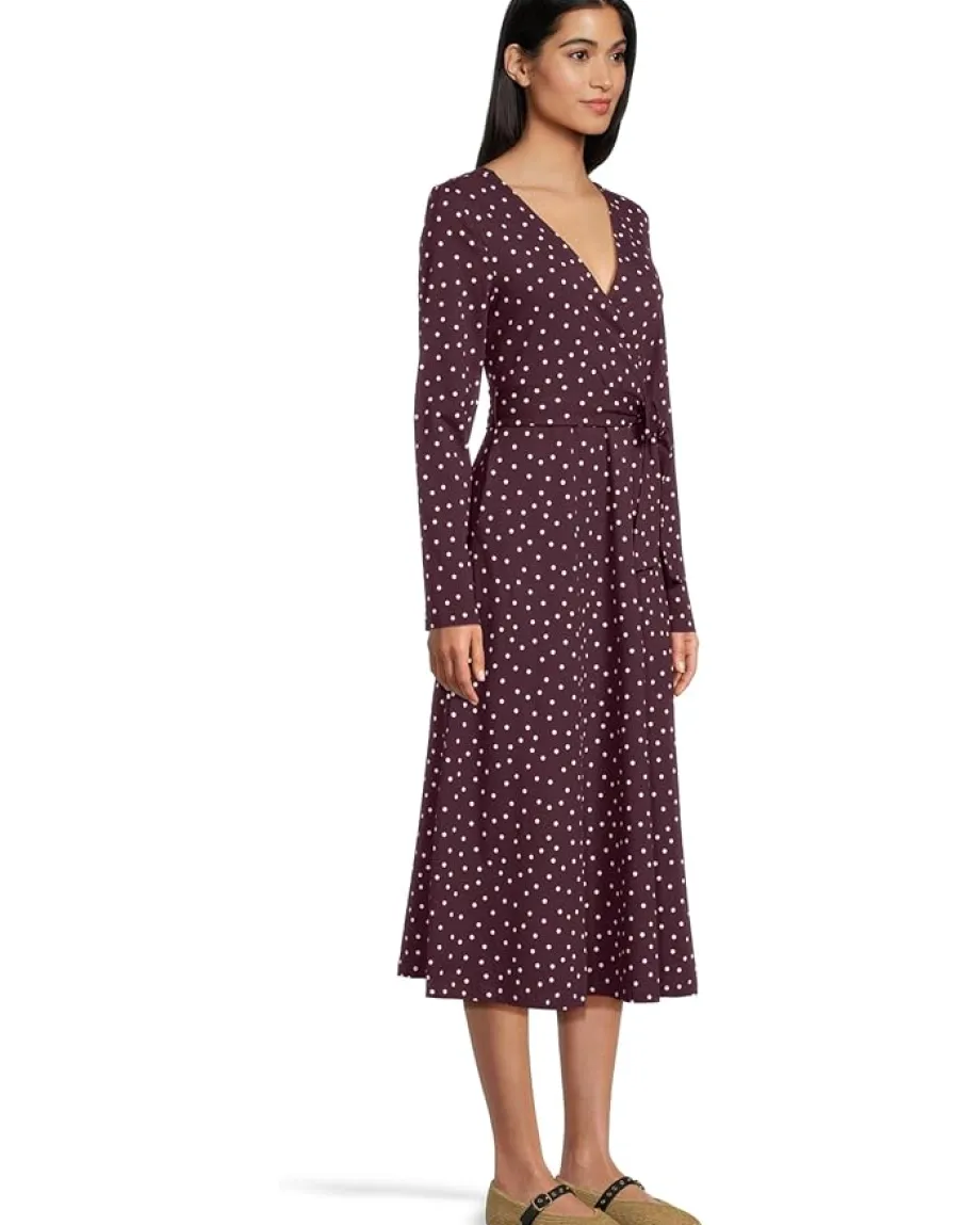 Women PACT Fit & Flare Faux Wrap Dress