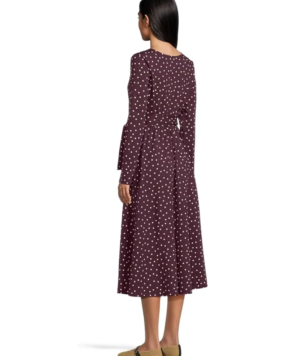 Women PACT Fit & Flare Faux Wrap Dress