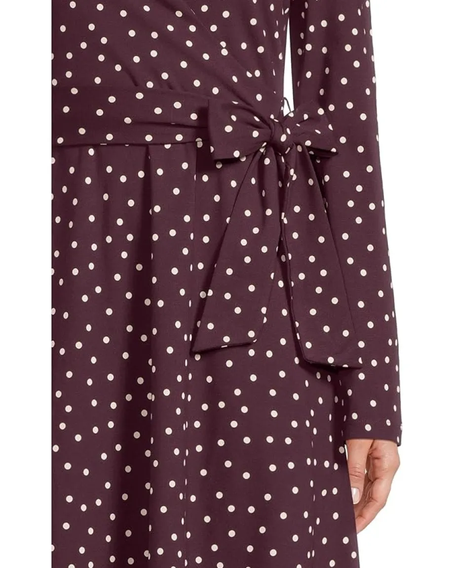 Women PACT Fit & Flare Faux Wrap Dress