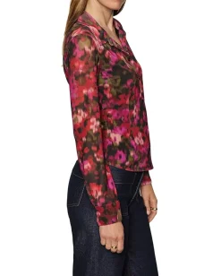 Women Sanctuary Fitted Mesh Button Down