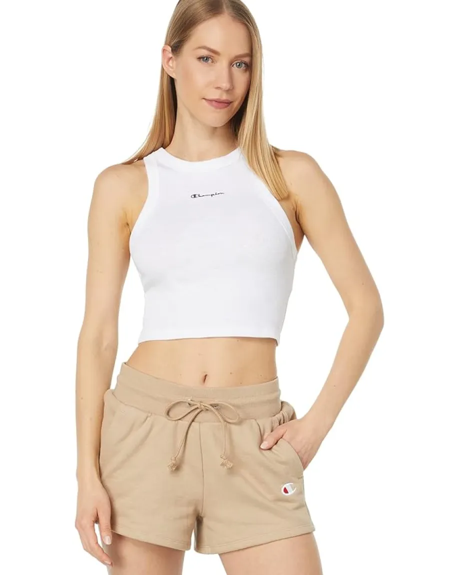 Champion Fitted Rib Tank White Online