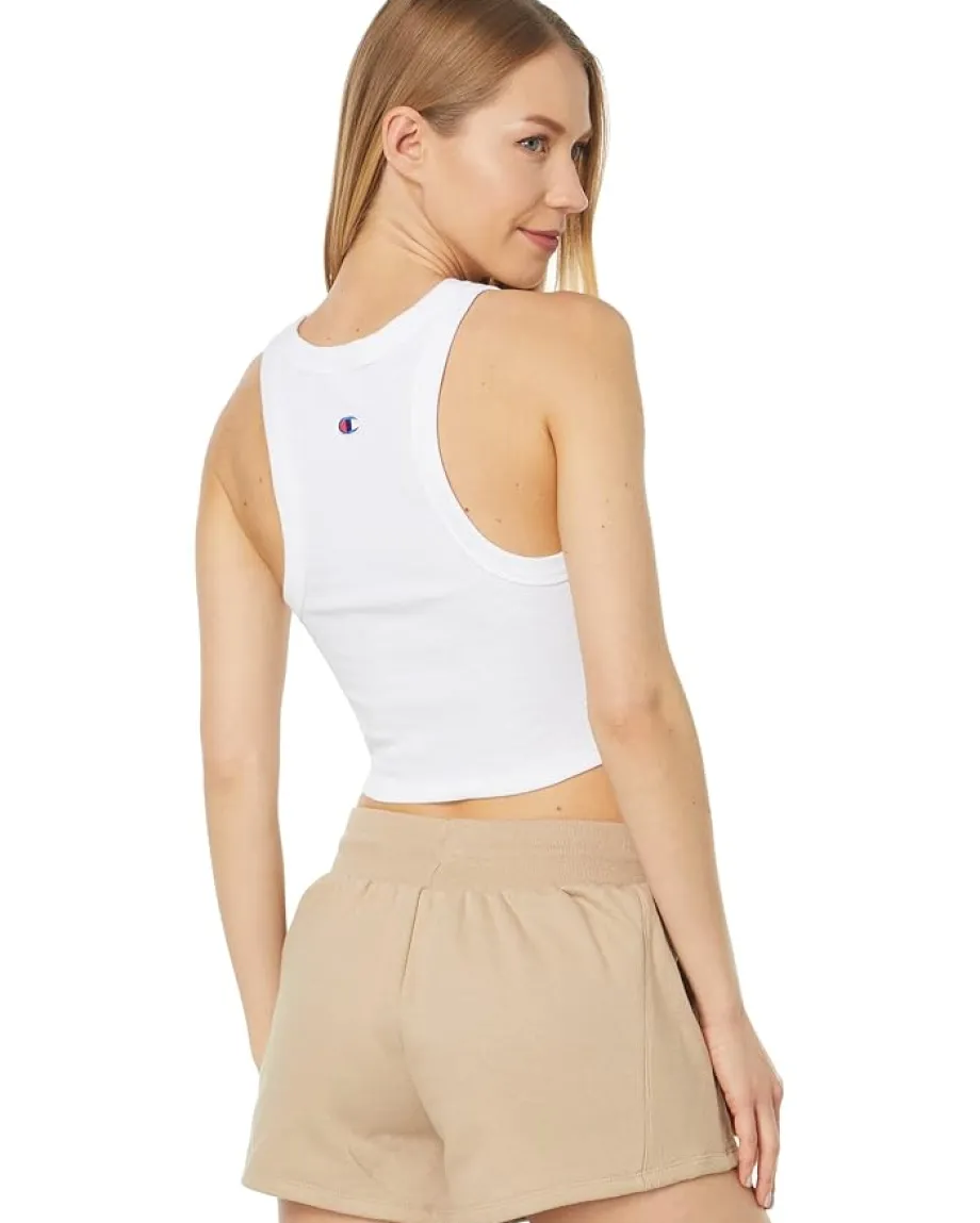 Champion Fitted Rib Tank White Online