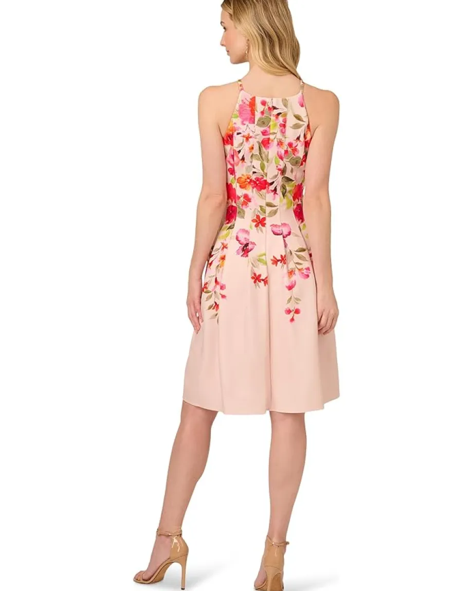 Women Adrianna Papell Floral Border Short Dress