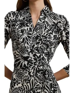 Women Lauren Ralph Lauren Floral Crepe Midi Dress