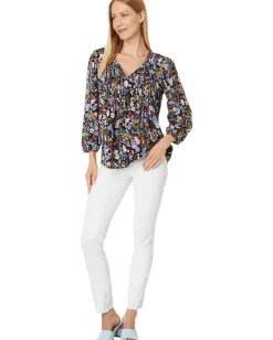 Women Tommy Hilfiger Floral Pintuck Blouse