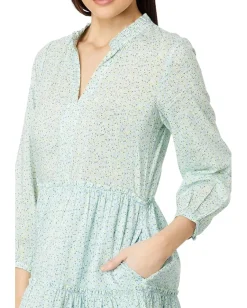 Vineyard Vines Floral Tiered Dress Tiny Floral- Jake Blue