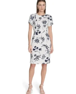 Women Calvin Klein Floral Tulip Sleeve Sheath