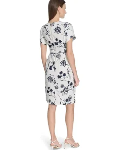 Women Calvin Klein Floral Tulip Sleeve Sheath