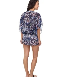 Women Badgley Mischka Floriana Beaded Tunic Cover-Up