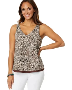 Lilly Pulitzer Florin Straight Hem Top Macadamia Pattern Play Hot