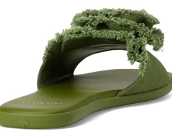 Women Kate Spade New York Flourish Canvas Flat Sandals