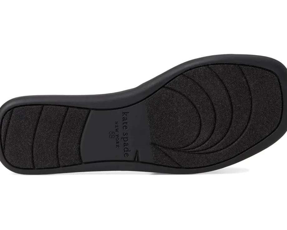 Kate Spade New York Flourish Canvas Flat Sandals Cream/Black New