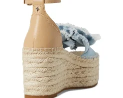 Kate Spade New York Flourish Denim Espadrille Wedge Sandals Denim/Walnut Shell Sale