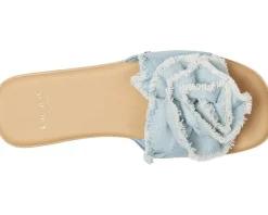 Women Kate Spade New York Flourish Denim Flat Sandals