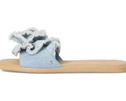 Women Kate Spade New York Flourish Denim Flat Sandals
