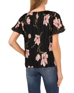 Women CeCe Flowy Pleated Blouse