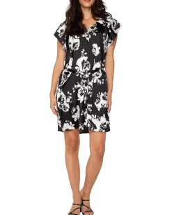 Women Liverpool Los Angeles Flutter Sleeve Raglan Woven Dress