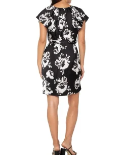 Women Liverpool Los Angeles Flutter Sleeve Raglan Woven Dress