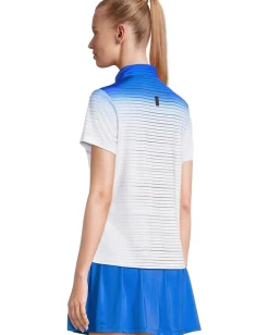 Jamie Sadock Flux Print Short Sleeve Top Electric Blue Clearance