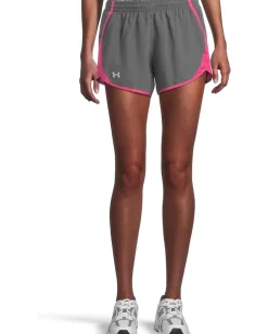 Under Armour Fly By Shorts Castlerock/Astro Pink/Reflective