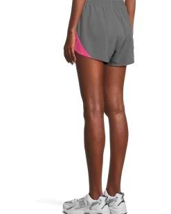 Under Armour Fly By Shorts Castlerock/Astro Pink/Reflective