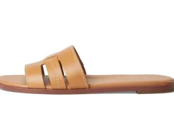 Cole Haan Flynn Slotted Slides Biscuit Leather New