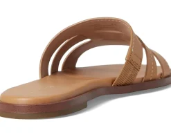 Cole Haan Flynn Slotted Slides Biscuit Leather New