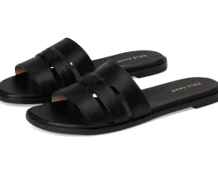 Cole Haan Flynn Slotted Slides Black Leather Outlet