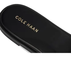Cole Haan Flynn Slotted Slides Black Leather Outlet