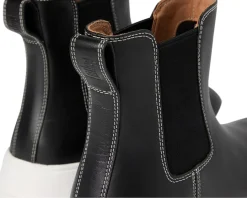 Women FitFlop F-Mode Contrast-Stitch Flatform Chelsea Boots