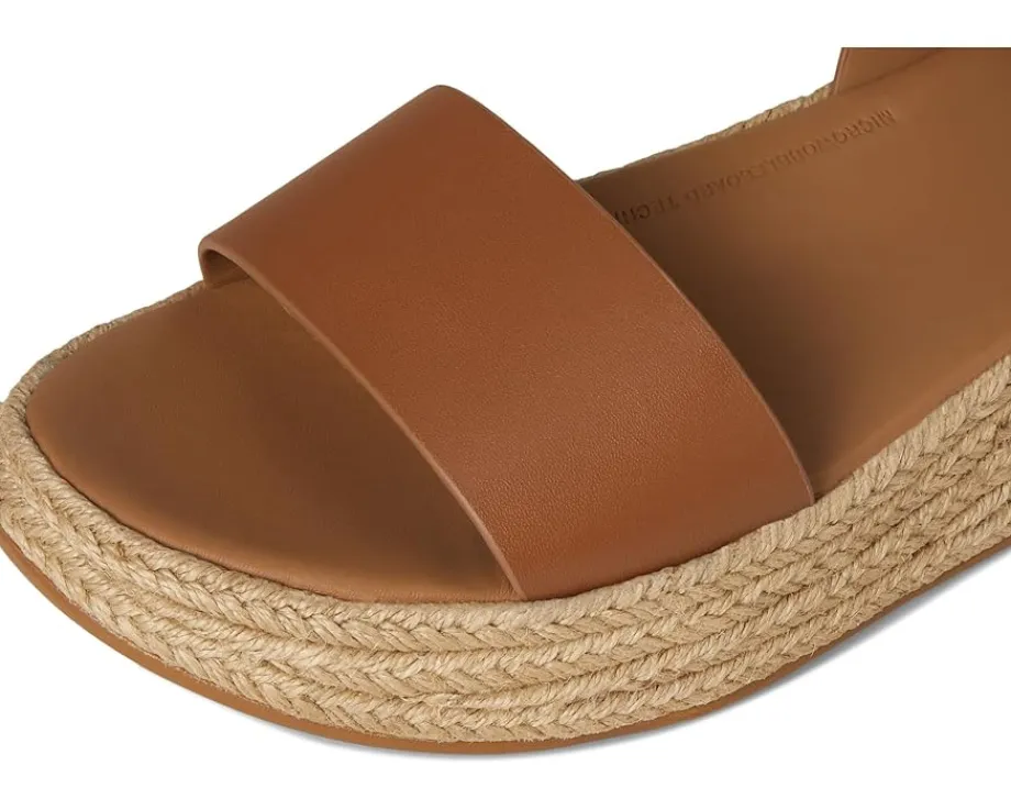 FitFlop F-Mode Espadrille Leather Flatform A/Strap Sandals Deep Tan Sale