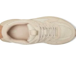 Women FitFlop F-Mode Flow Suede/Mesh/Leather Flatform Sneakers