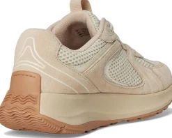 Women FitFlop F-Mode Flow Suede/Mesh/Leather Flatform Sneakers