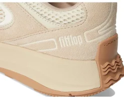 Women FitFlop F-Mode Flow Suede/Mesh/Leather Flatform Sneakers