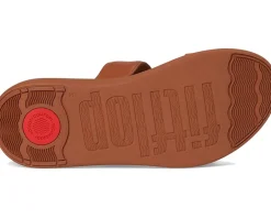 FitFlop F-mode Go Adjustable Flatform Two-Bar Slides Deep Tan Hot