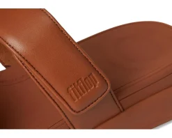 FitFlop F-mode Go Adjustable Flatform Two-Bar Slides Deep Tan Hot