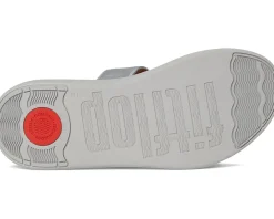 FitFlop F-mode Go Adjustable Flatform Two-Bar Slides Silver Hot
