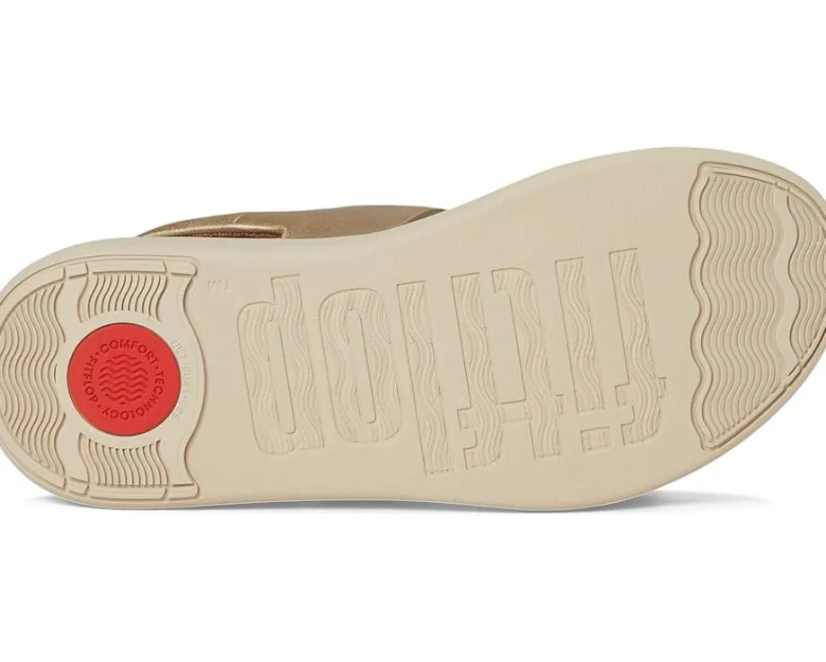 FitFlop F-Mode Go Adjustable Flatform Back-Strap Sandals Platino