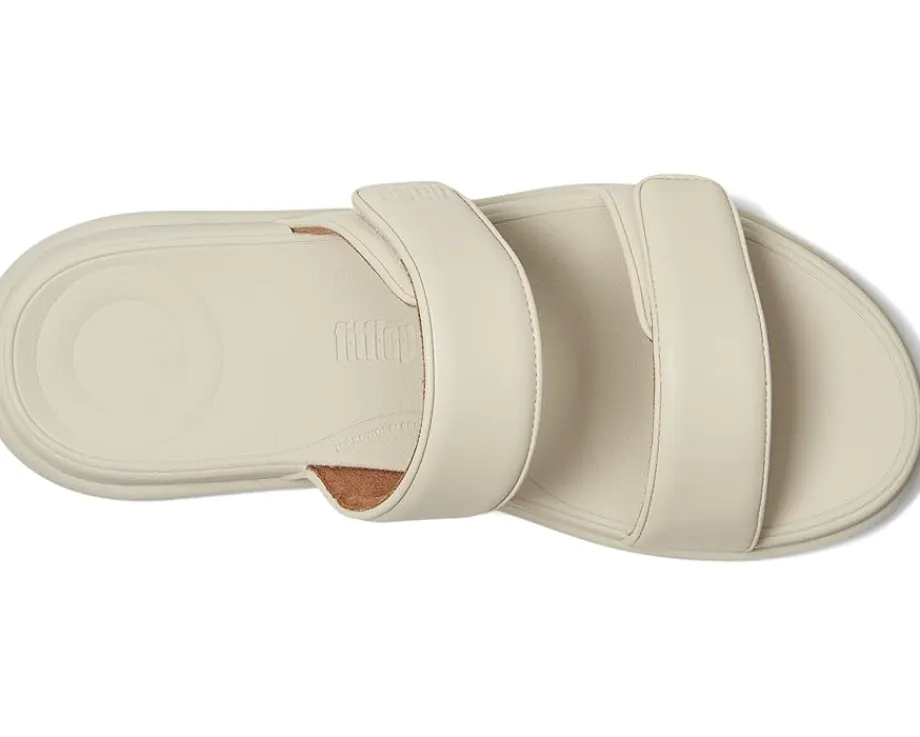 FitFlop F-Mode Go Adjustable Flatform 2-Bar Slides Paris Beige 1 New