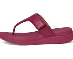 FitFlop F-Mode Go Adjustable Flatform Toe-Post Sandals Ruby Clearance